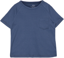 Rib Jersey T-Shirt W. Pocket T-shirts Short-sleeved Blå Copenhagen Colors*Betinget Tilbud