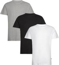 "Elon Organic/Recycled 3-Pack T-Shirt Tops T-Kortærmet Skjorte White Kronstadt"