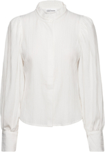 "Frostykb Frill Shirt Tops Shirts Long-sleeved White Karen By Simonsen"
