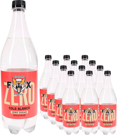Fox Läsk Zero Cola Blanco 12-pack