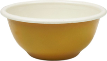 Enamel Bowl - Ochre - 2 Pcs Home Meal Time Plates & Bowls Bowls Yellow Fabelab