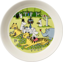 Moomin Plate 19Cm Garden Party Home Tableware Plates Small Plates Green Arabia
