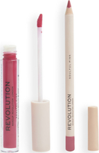 Revolution Lip Contour Kit Soulful Pink Beauty WOMEN Makeup Lips Lip Tint Rosa Makeup Revolution*Betinget Tilbud