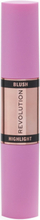 Revolution Blush & Highlight Stick Mauve Glow Highlighter Contour Sminke Rosa Makeup Revolution*Betinget Tilbud