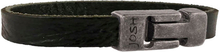 JOSH 24717-BRA-VB-BL Armband leder zwart-vintage zwart 10 mm