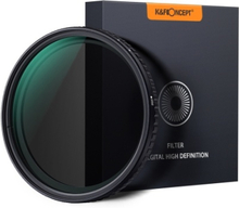 K & F CONCEPT 67mm Ultradünner einstellbarer ND-Filterfader mit variabler Neutraldichte ND8-ND128 für Kameraobjektive von Canon und Sony