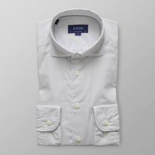 Eton Contemporary fit Marinblåprickig skjorta - soft