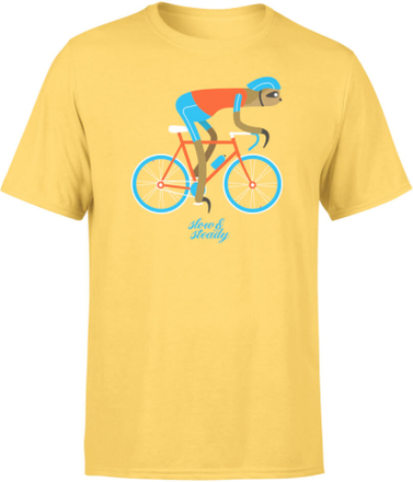 Slow And Steady Sloth Men's Yellow T-Shirt - XL