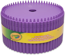 Crayola Round Storage Box Home Kids Decor Storage Pen Organisers Purple CRAYOLA