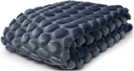 Egg Throw 130X170Cm Denim Blue Home Textiles Cushions & Blankets Blankets & Throws Blå Ceannis*Betinget Tilbud