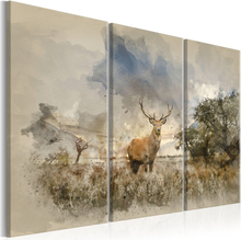 Canvas Tavla - Deer in the Field I - 90x60