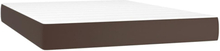 vidaXL Pocketresårmadrass brun 140x200x20 cm konstläder