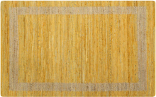 vidaXL Håndlaget teppe jute gul 80x160 cm