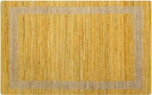 vidaXL Håndlaget teppe jute gul 120x180 cm