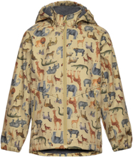 Softshell Jacket Recycled Aop Zoo Outerwear Softshells Softshell Jackets Multi/patterned Mikk-line