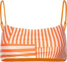 Cceco Sanur Bikini Top Swimwear Bikinis Bikini Tops Bandeau Bikinitops Orange Mads Nørgaard