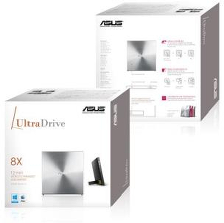DVD±RW ASUS DVD Recorder 8xR/RW External USB2.0 Slim w/Power2Go Silver Retail