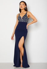 Bubbleroom Occasion Ivy Embellished Gown Navy 42