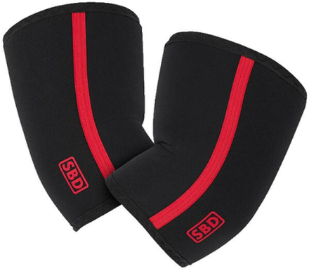SBD Elbow Sleeves, støtte til albue, svart/rød