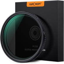 K & F CONCEPT 72 mm ultradünner einstellbarer ND-Filterfader mit variabler Neutraldichte ND8-ND128 für Kameraobjektive für Canon Sony Nikon-Kameras