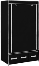 vidaXL Garderobe svart 87x49x159 cm stoff