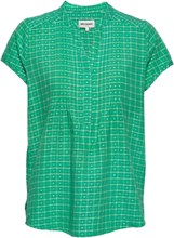 Heather Top Blouses Short-sleeved Grønn Lollys Laundry*Betinget Tilbud