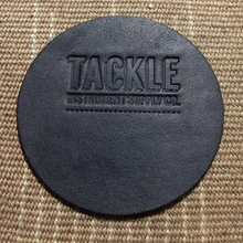 Tackle Leather Bass Drum Beater Patch Large – Svart