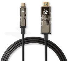 Nedis Aktiv optisk (AOC) USB kabel | USB-C- Hane | HDMI- Kontakt | 18 Gbps | 20.0 m | Rund | PVC | Svart | Presentbox