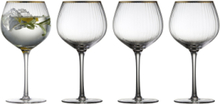 Gin & Tonic Glas Palermo Gold 65Cl 4Stk Home Tableware Glass Gin Glass Nude Lyngby Glas