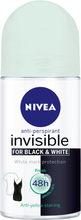 Nivea Invisible Black & White Roll-On Deodorant - 50 ml