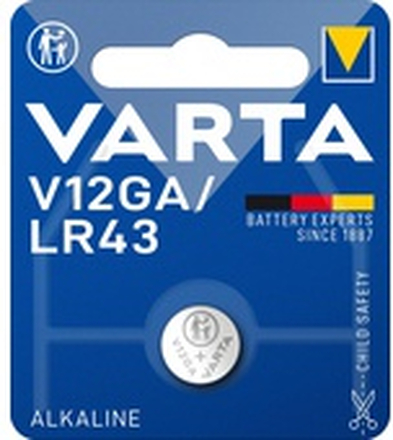 BATTERI VARTA KNAPPCELL ALKALISKT V12GA LR43 1,5V