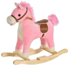 Cavallo a dondolo per bambini 36-72 mesi cavalluccio cavalcabile rosa