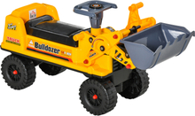 Ruspa giocattolo cavalcabile con volante escavatore manuale per bambini 2-3 anni