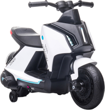 Moto elettrica cavalcabile per bambini età 2-4 anni bianco