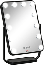 Specchio trucco inclinabile con 12 luci led regolabili 32,8lx11x47,4cm