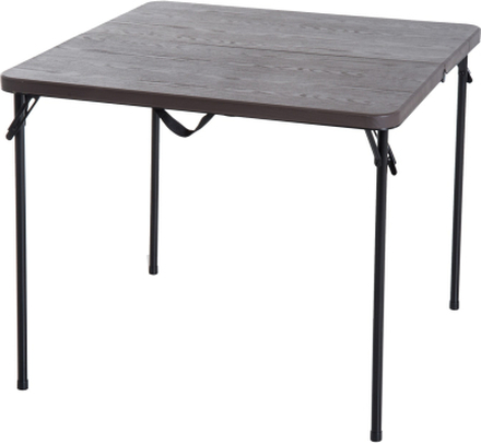 Tavolo da campeggio 86x86x71,5cm richiudibile in metallo colore marrone