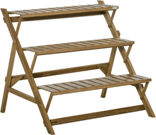 Scaletta portapiante con 3 ripiani richiudibili da esterno in legno 101x83x88cm