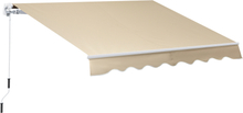 Tenda da sole avvolgibile a parete manuale impermeabile 2,5x2mt colore beige