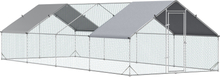 Pollaio da giardino con telaio zincato copertura impermeabile 3x8x2mt