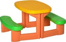 Tavolo tavolino da picnic per bambini con 2 panche per esterno e interno