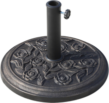 Base per ombrellone 9kg in resina con finiture in bronzo nero