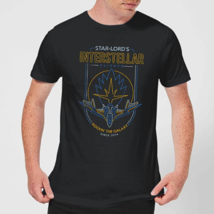 Marvel Guardians Of The Galaxy Interstellar Flights Men's T-Shirt - Black - L