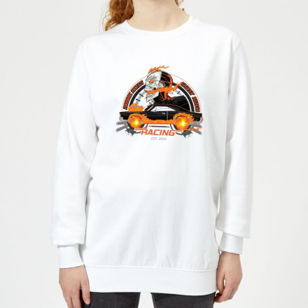 Marvel Ghost Rider Robbie Reyes Racing Women's Sweatshirt - White - S - White