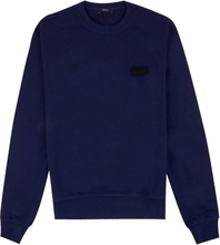 Herno Cotton Sweatshirt Brodered Logo Patch Powerable Blue Navy-48