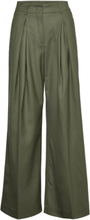 D1. Hw Pleated Wide Pants Trousers Suitpants Grønn GANT*Betinget Tilbud