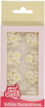 Sockerdekorationer små vita blommor - FunCakes