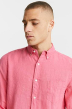 Gant Skjorta D2. Reg UT Gmnt Dyed Linen BD Rosa
