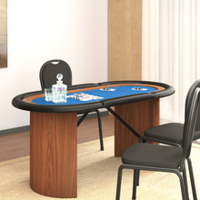 vidaXL Pokerbord sammenleggbart 10 spillere blå 206x106x75 cm