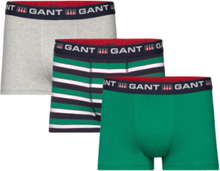 Gant Retro Shield Stripe Trunk 3-P Boksershorts Grønn GANT*Betinget Tilbud