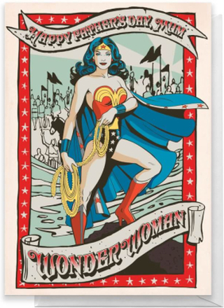Wonder Woman Happy Father's Day To My Mum Greetings Card - Standard Card